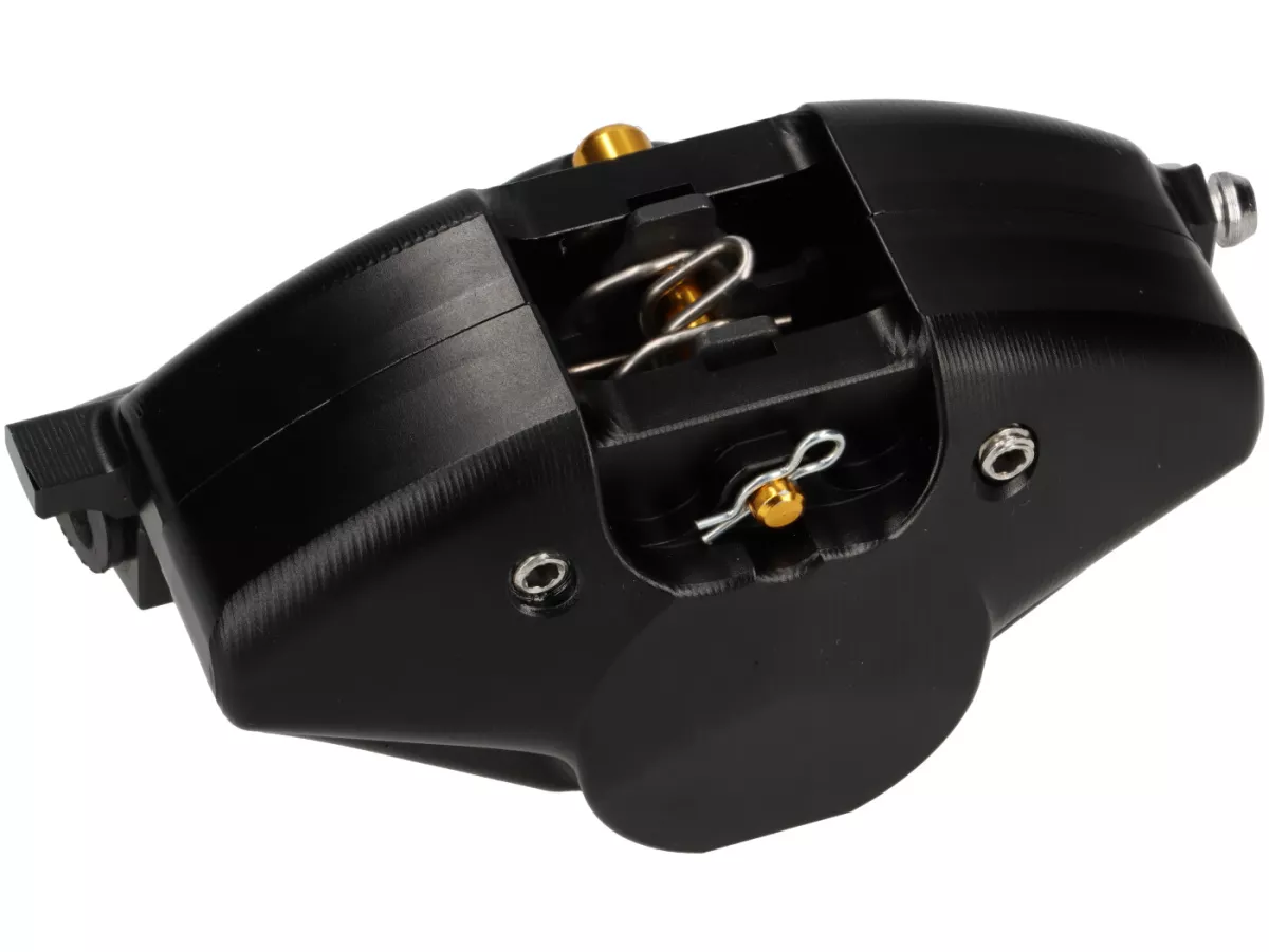 Pinza freno anteriore -DMP CNC Ø30mm- Piaggio ZIP SP, ZIP 2000 - anodizzata nera