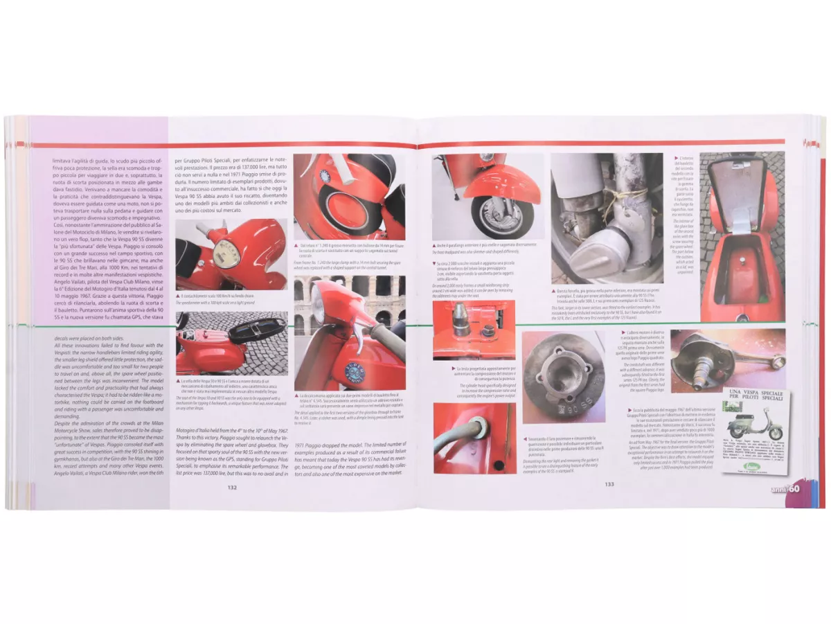 Book - Vespa, Illustrated guide to the identification by Alessandro Pozzi, Italian/English, 25x25cm, 240 pages, 1100 colour photos