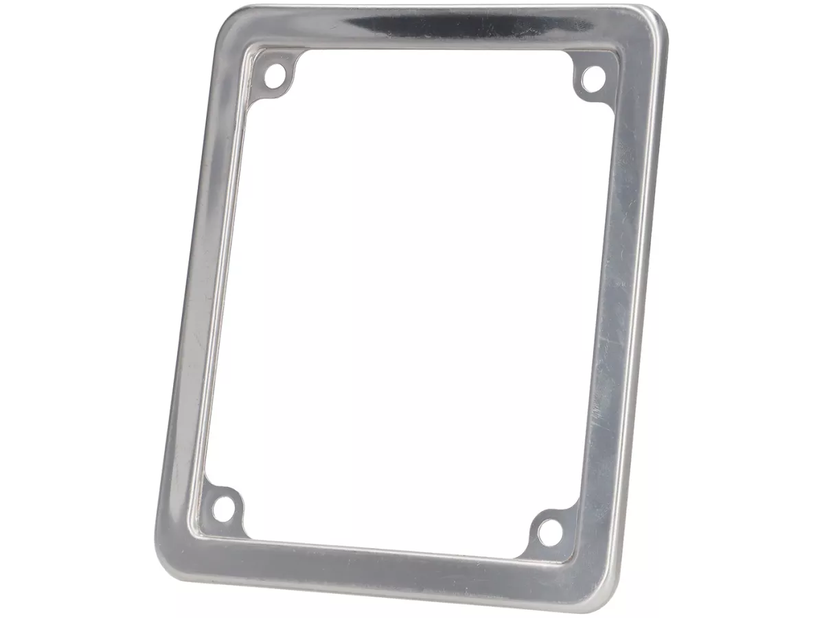 Dekorativ ram för registreringsskylt/nummerskylt -CIF- 150x130mm - 50cc Italien (6 siffror) - polerat rostfritt stål