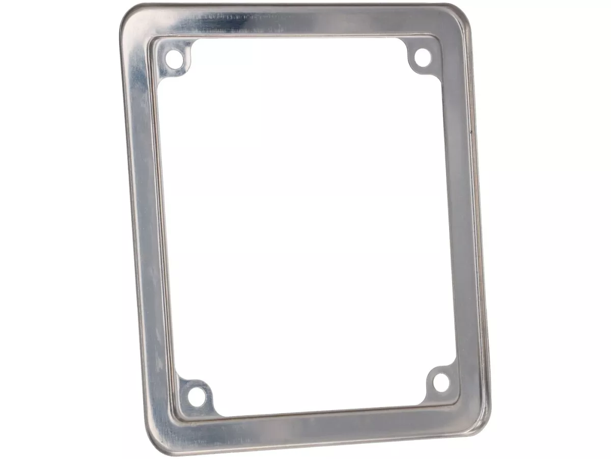 Dekorativ ram för registreringsskylt/nummerskylt -CIF- 150x130mm - 50cc Italien (6 siffror) - polerat rostfritt stål