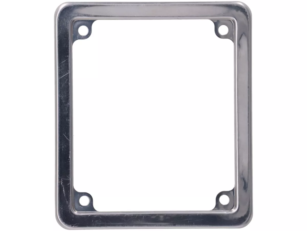 Dekorativ ram för registreringsskylt/nummerskylt -CIF- 150x130mm - 50cc Italien (6 siffror) - polerat rostfritt stål