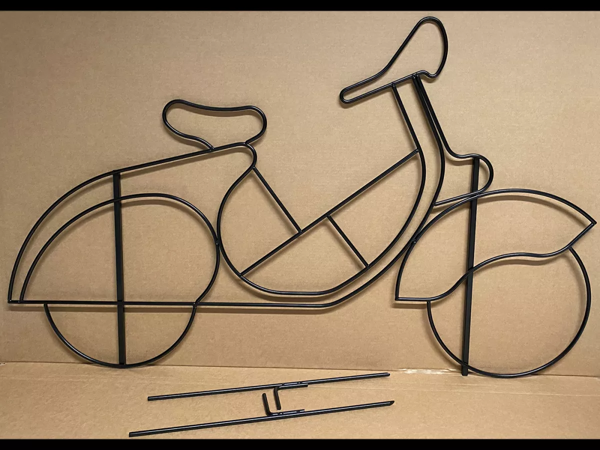 Wire frame -Vespa Oldie, Made in Germany, approx. 126x76cm- wire Ø8mm, KTL coated, incl. ground spikes - can be used as a decorative element indoor/outdoor - for fairy lights, as a plant climbing frame, wall emblem or decorative element