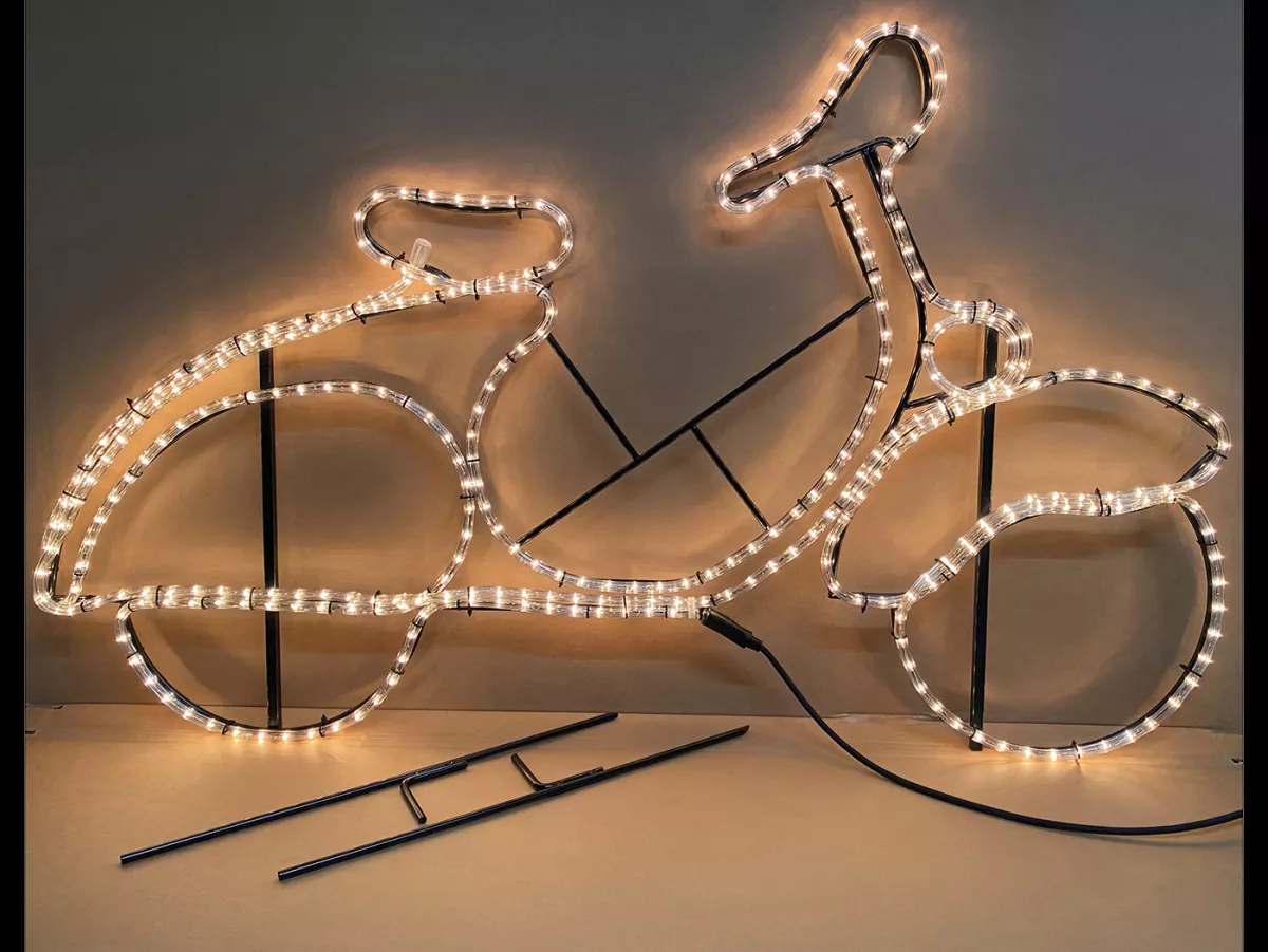 Wire frame -Vespa Oldie, Made in Germany, approx. 126x76cm- wire Ø8mm, KTL coated, incl. ground spikes - can be used as a decorative element indoor/outdoor - for fairy lights, as a plant climbing frame, wall emblem or decorative element