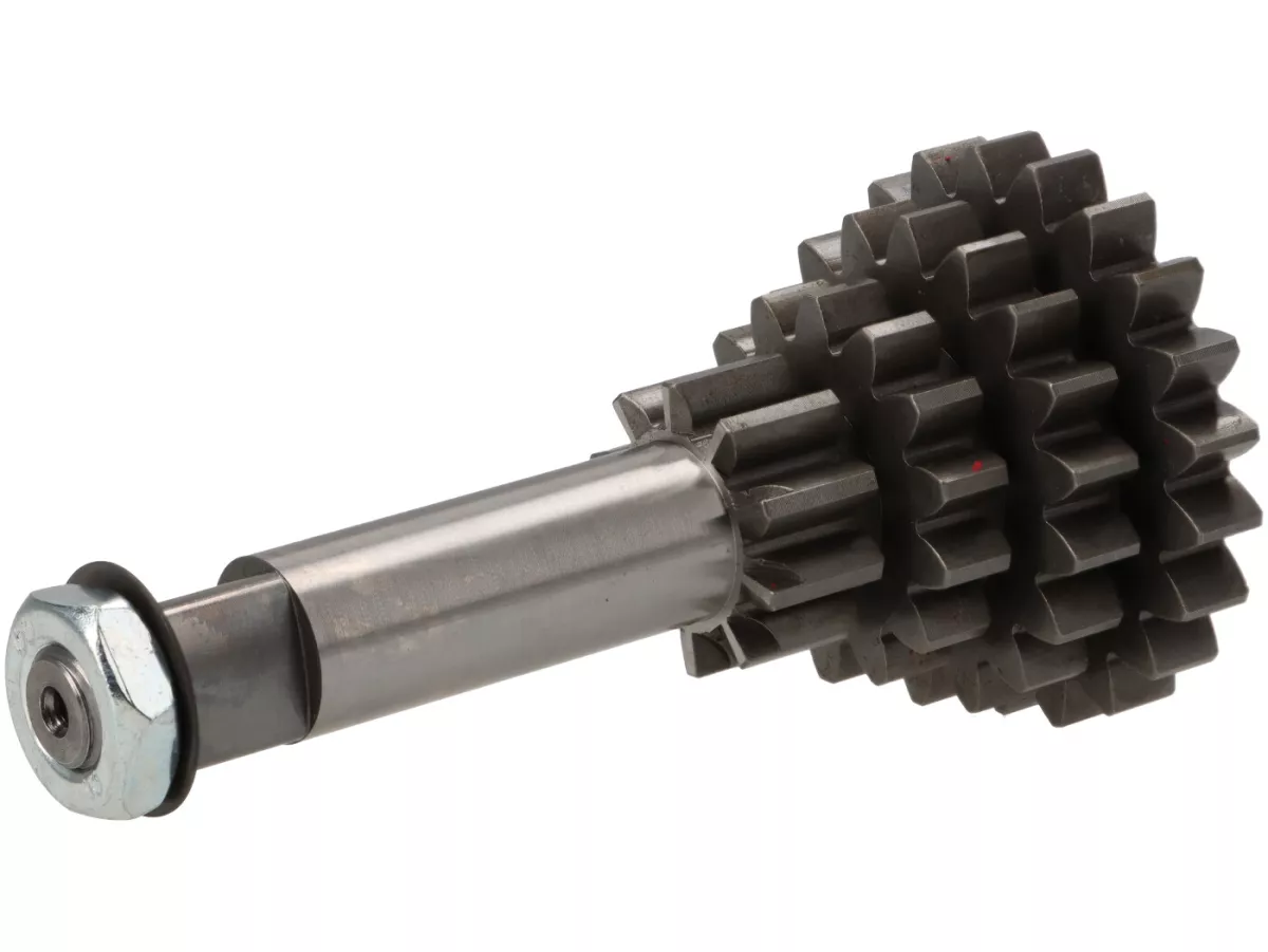 Albero ausiliario -EGIG PERFORMANCE (poligono)- Vespa V50, PV125, ET3, PK50, PK80, PK125 S-XL - 10-14-18-21 denti (utilizzato con cambio originale, quarta marcia corta)