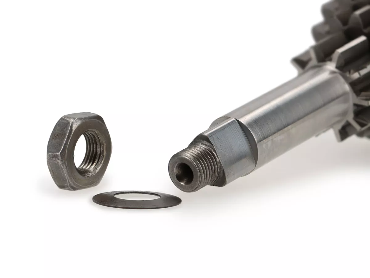 Albero ausiliario -EGIG PERFORMANCE (poligono)- Vespa V50, PV125, ET3, PK50, PK80, PK125 S-XL - 10-14-18-21 denti (utilizzato con cambio originale, quarta marcia corta)