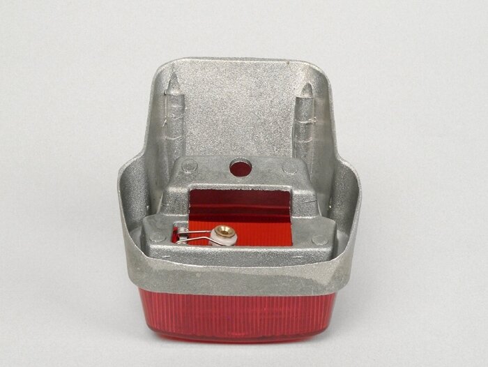 Taillight -PREMIUM- Vespa V50 (till frame V5A1T0122876) - aluminium incl. rubber seal
