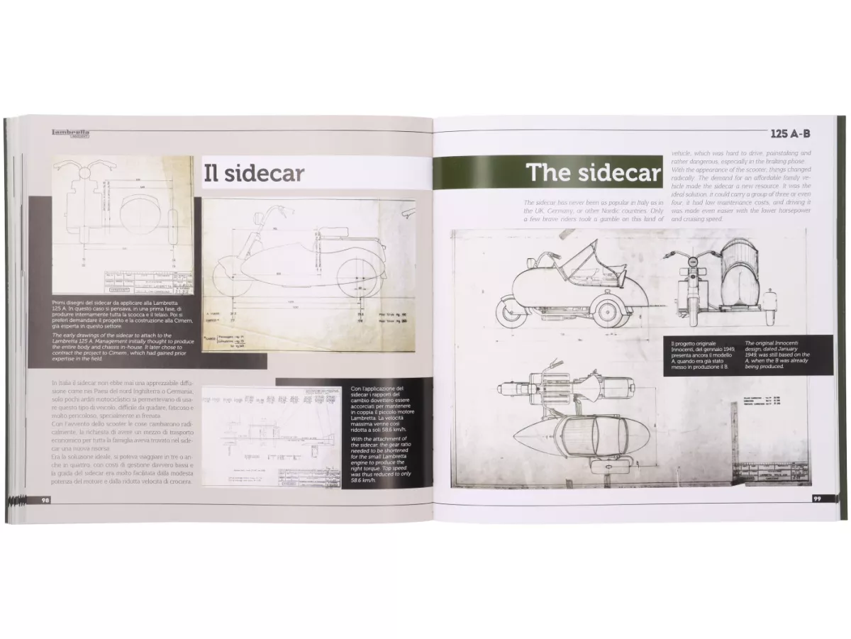 Book -Lambretta 125 A-B, history, models and documentation- by Vittorio Tessera (Italian, English, 120 pages, full colour)