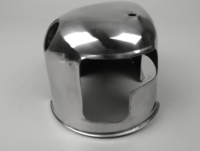Tapa de cilindro -PREMIUM- Lambretta LI, LIS, SX, TV (series 2-3), DL, GP - acero inoxidable