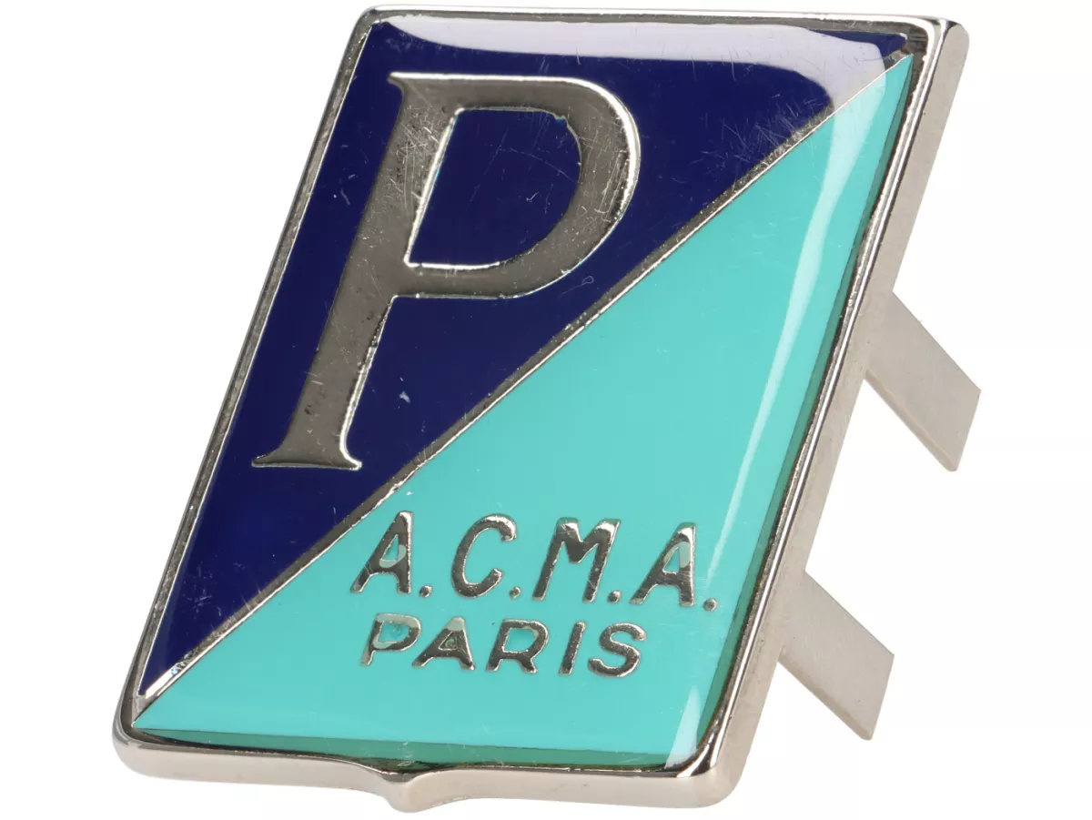 Huruf bertingkat -PREMIUM- Piaggio A.C.M.A. Paris persegi panjang - Vespa ACMA - tab lentur