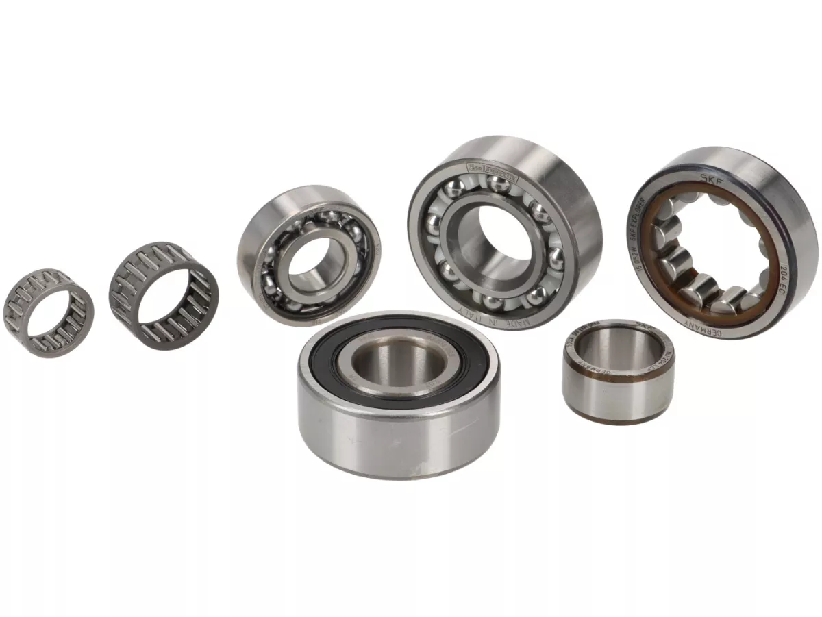 Set di cuscinetti a sfera motore -LAMBRETTA- J125 4m, Lui 75 - fino al 03.1969 con X803 Casa Performance fan wheel housing
