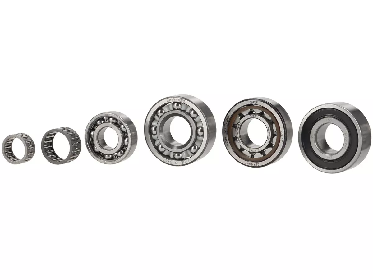 Set di cuscinetti a sfera motore -LAMBRETTA- J125 4m, Lui 75 - fino al 03.1969 con X803 Casa Performance fan wheel housing