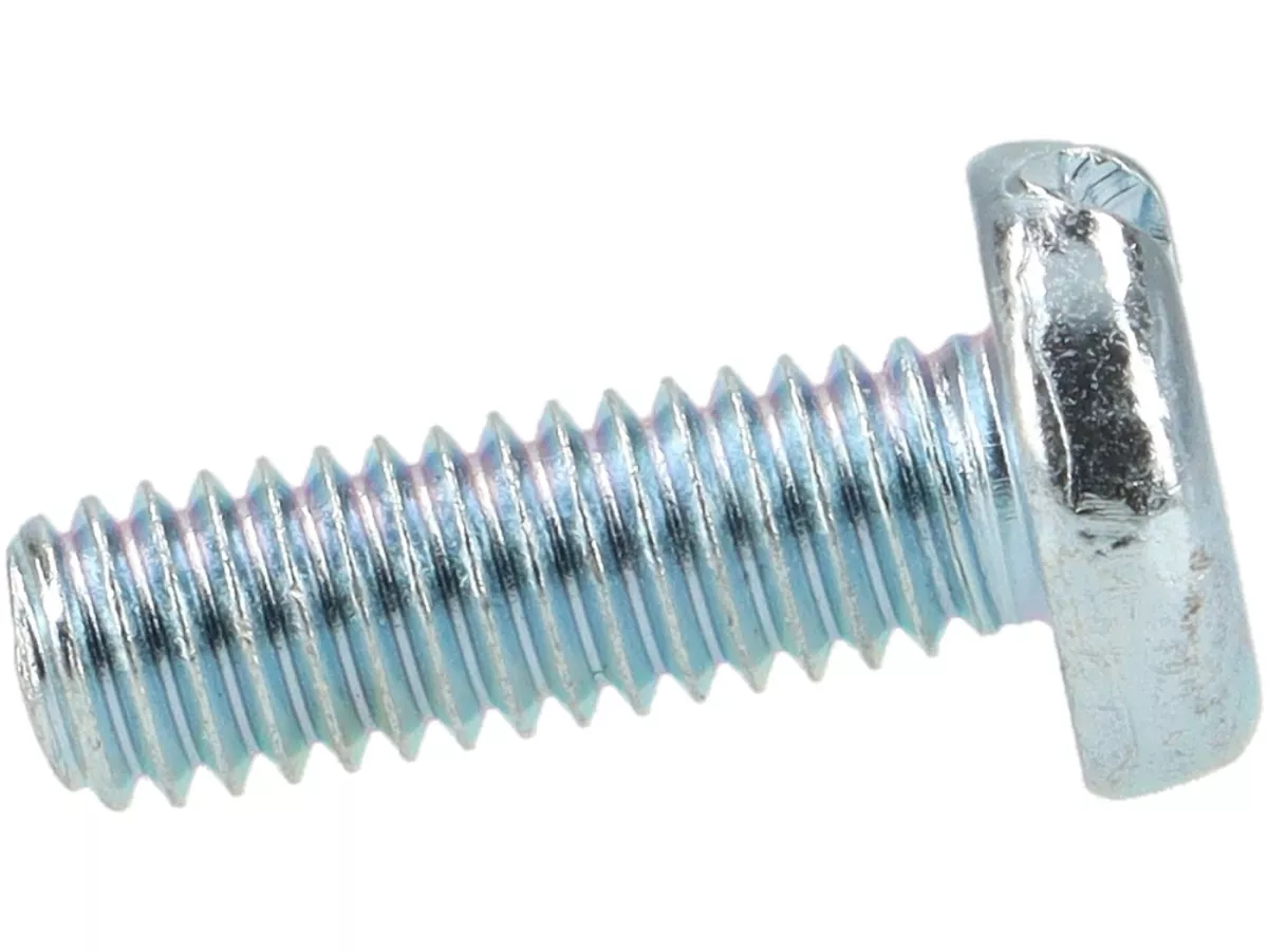 Vite con intaglio -M4 x 12mm- (utilizzata per il passaggio dei cavi nella parte superiore dell'alloggiamento della ventola) Lambretta LI, LIS, SX, TV, DL, GP, Lui, J)