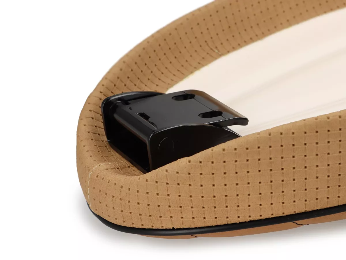 Selle -SC ANCELOTTI Special Type - Vespa V50, PV125, ET3 - matelassé marron clair - passepoil noir