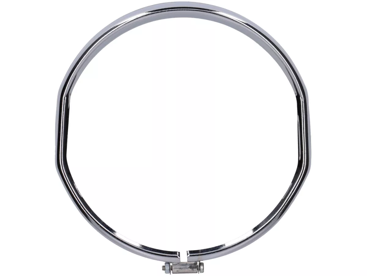 Cerclage de phare -QUALITÉ OEM Ø=115/120mm- Vespa SS50 (V5SS1T), 50SR (V5SS2T), SS90 (V9SS1T), 90 Racer (V9SS2T), PV125 (VMA1T, VMA2T), ET3 VMB1T), Super (VNC1T/VBC1T) - chromé