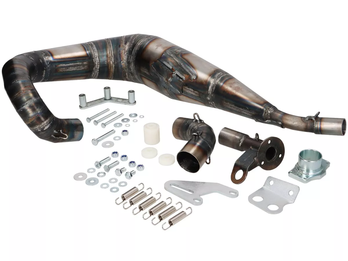 Uitlaat -BGM PRO MZ30 Franspeed by Andy Francis Scooters- Lambretta serie 3 - zonder demper - ongelakt - LI 125, LI 150, LiS 125, LiS 150, TV 175, SX, TV, GT, GP 125, 150, 200