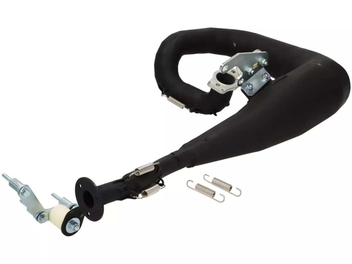 Escape -BGM PRO MZ30 Franspeed by Andy Francis Scooters- Lambretta Serie 3 - sin silenciador - negro - LI 125, LI 150, LiS 125, LiS 150, TV 175, SX, TV, GT, GP 125, 150, 200