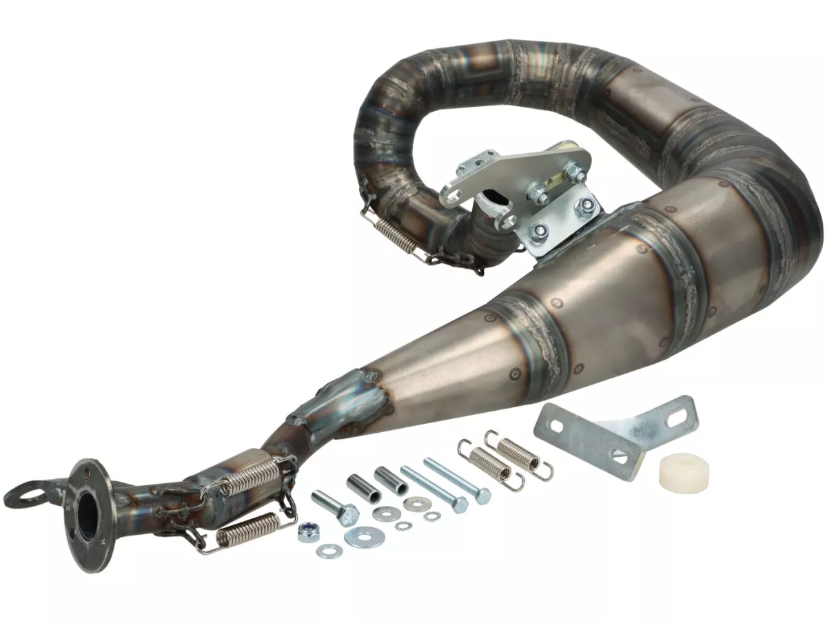 Uitlaat -BGM PRO MZ30 Franspeed by Andy Francis Scooters- Lambretta Serie 1-2 - zonder demper - ongelakt - LI 125, LI 150 Serie 1 en 2, TV 175 Serie 2