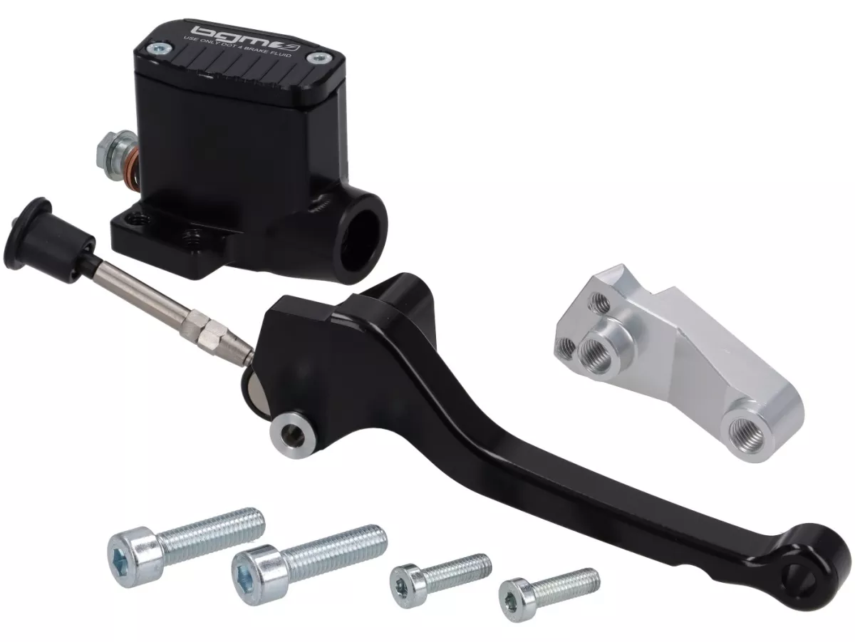 Bomba de freno delantero -BGM PRO SPORT- pistón Ø=11mm, CNC - Vespa PV, ET3, GT, GTR, Super, TS, Sprint, SS180, Rally- derecha, negro