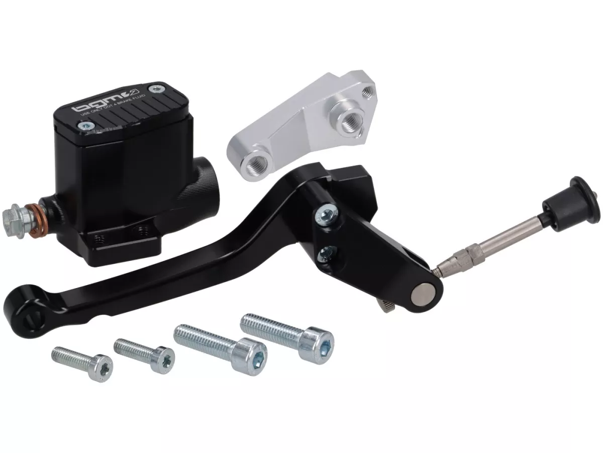 Bomba de freno delantero -BGM PRO SPORT- pistón Ø=11mm, CNC - Vespa PV, ET3, GT, GTR, Super, TS, Sprint, SS180, Rally- derecha, negro