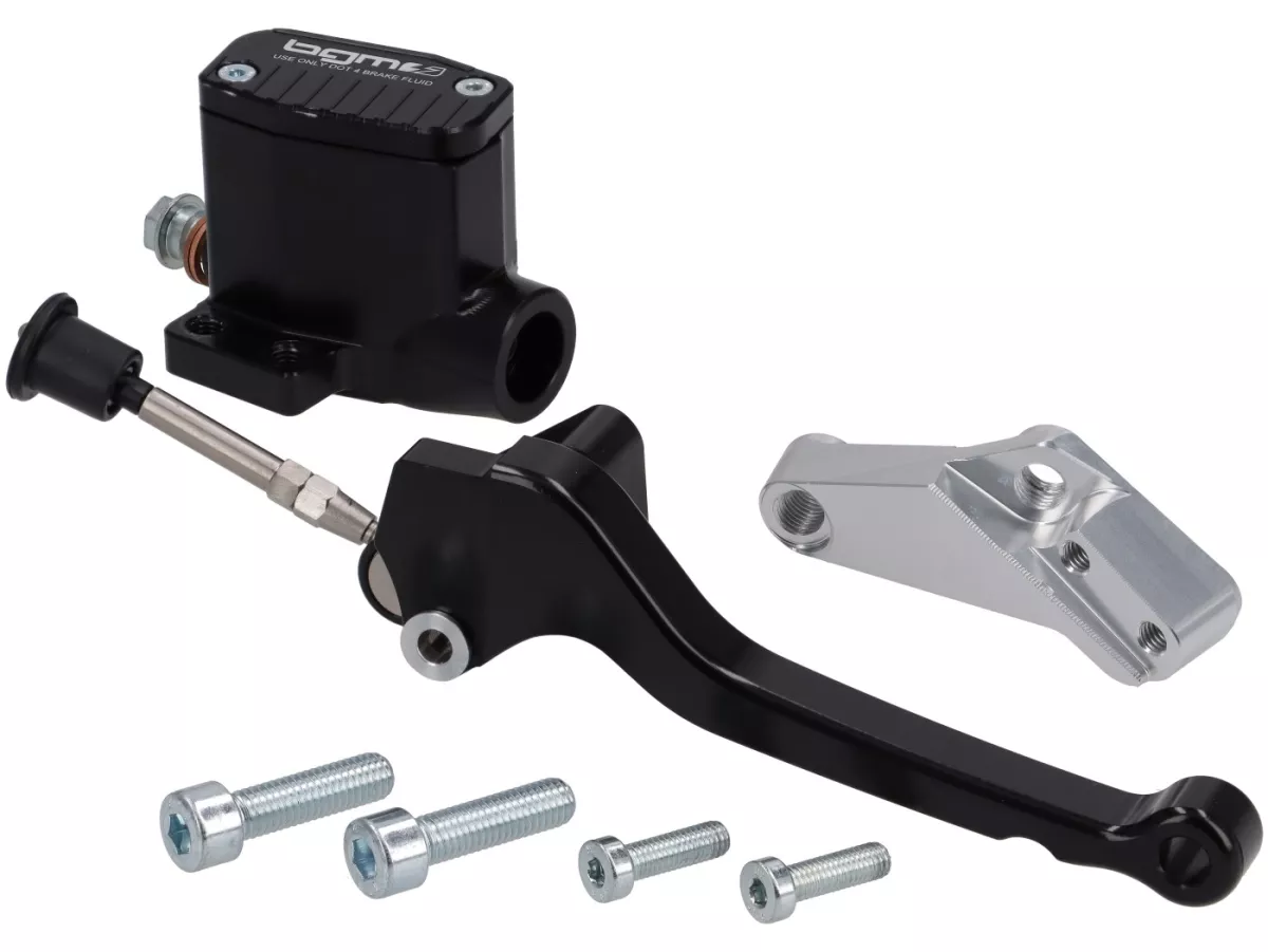 Bomba de freno delantero -BGM PRO SPORT- pistón Ø=11mm, CNC - Vespa V50 Special, V50 Elestart- derecha, negro
