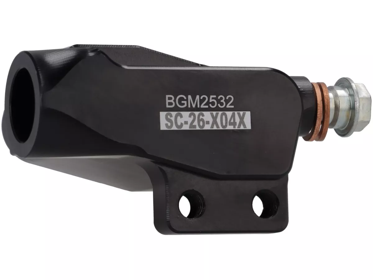 Bomba de freno delantero -BGM PRO SPORT- pistón Ø=11mm, CNC - Vespa 50N, 50L, 50R - faro redondo pequeño (Ø105mm)- derecho, negro