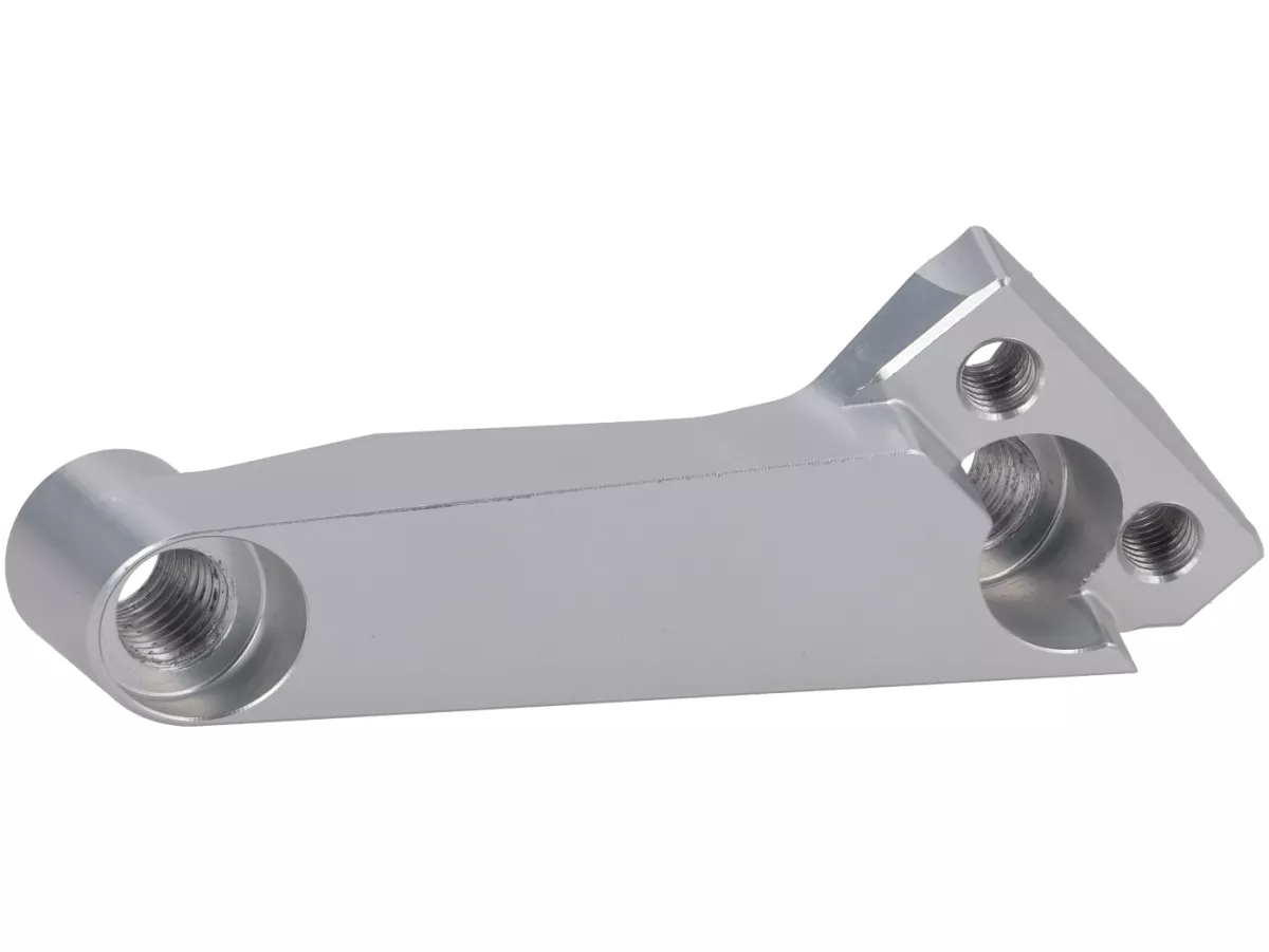 Bomba de freno delantera -BGM PRO SPORT- pistón Ø=11mm, CNC - Vespa 50N, 50L, 50R - faro redondo pequeño (Ø105mm)- derecho, plata
