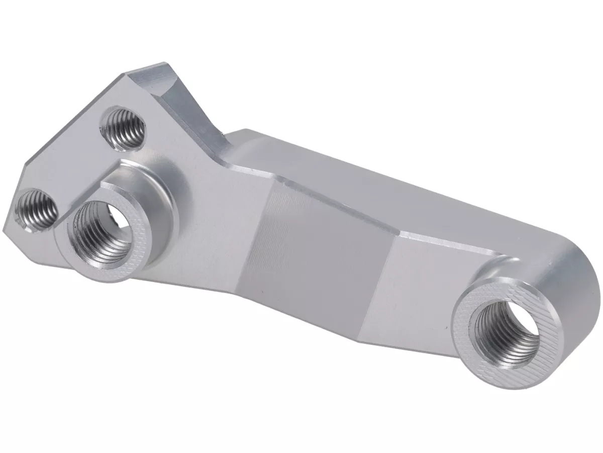 Bomba de freno delantera -BGM PRO SPORT- pistón Ø=11mm, CNC - Vespa 50N, 50L, 50R - faro redondo pequeño (Ø105mm)- derecho, plata