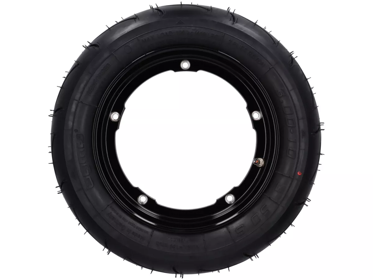 Komplett hjul - BGM Pro Superstrong - BGM Sport, slanglös, Vespa Smallframe V50, PK, Primavera, ET3- 3.00 - 10 tum TL 50S (förstärkt) - fälg 2.10-10 - svart glansig
