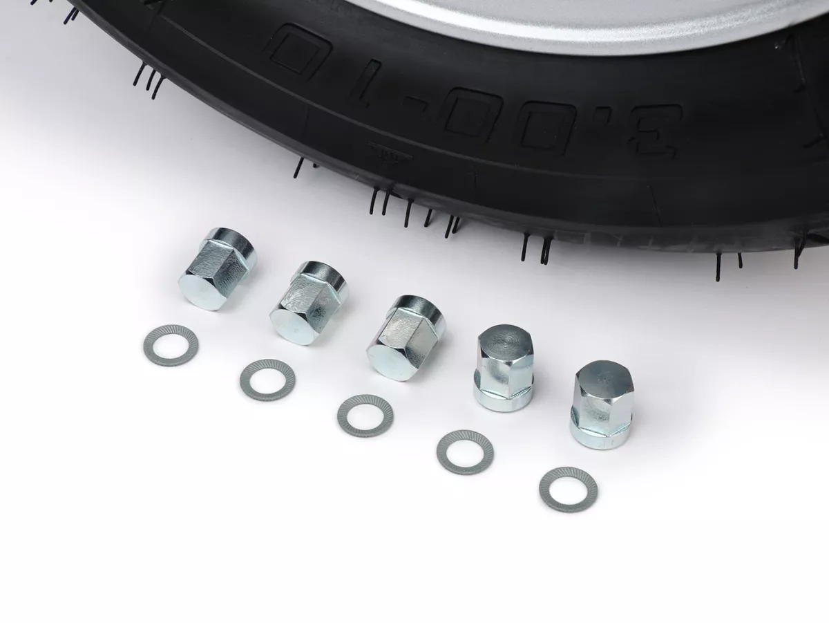 Komplettrad - BGM Pro Superstrong - BGM Sport, schlauchlos, Vespa Smallframe V50, PK, Primavera, ET3- 3.00 - 10 Zoll TL 50S (reinforced) - Felge 2.10-10 - silbern