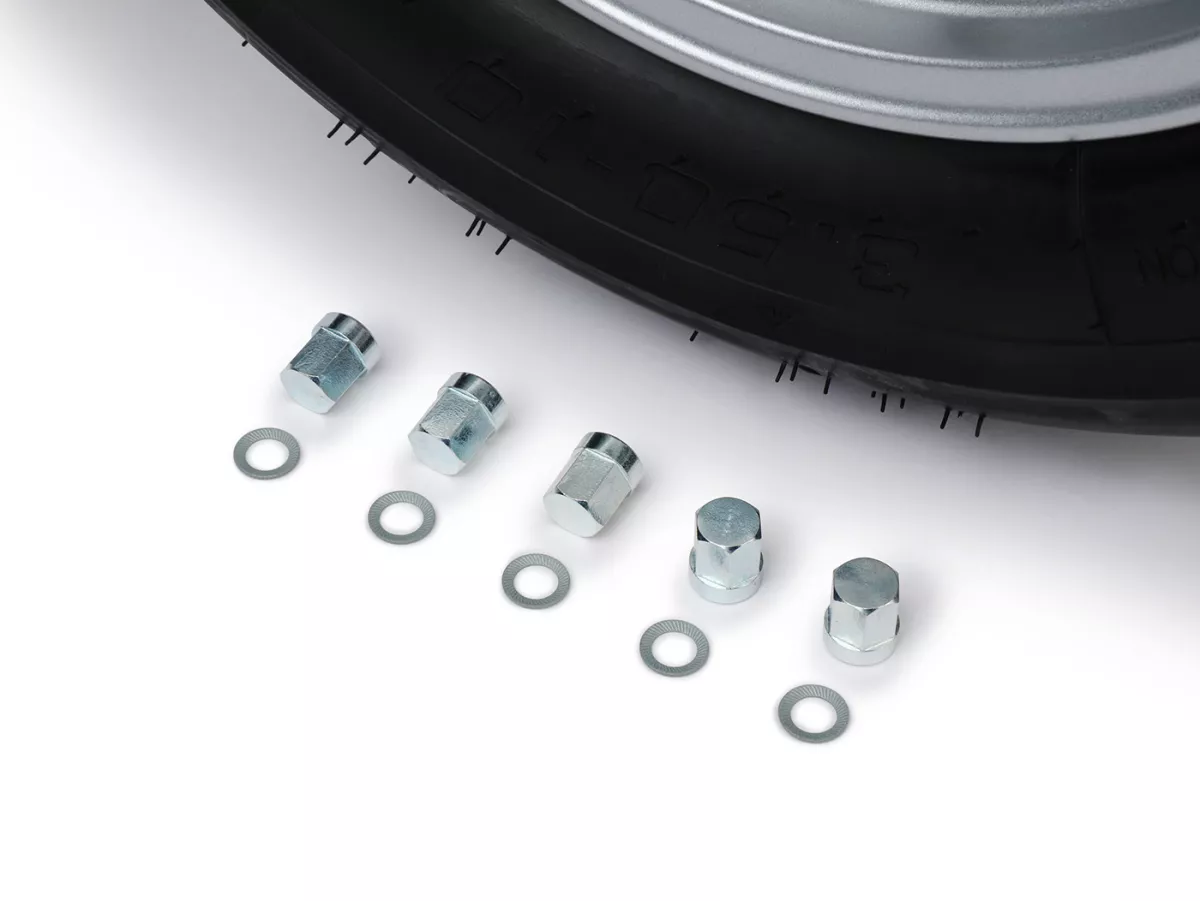 Roda lengkap - BGM Pro Superstrong -BGM Sport, tubeless, Vespa Largeframe PX, Sprint, Rally, GT, GTR, TS, T4, LML Star/Stella- 3.50 - 10 inci TL 59S (diperkuat) - Pelek 2.10-10 - Silver