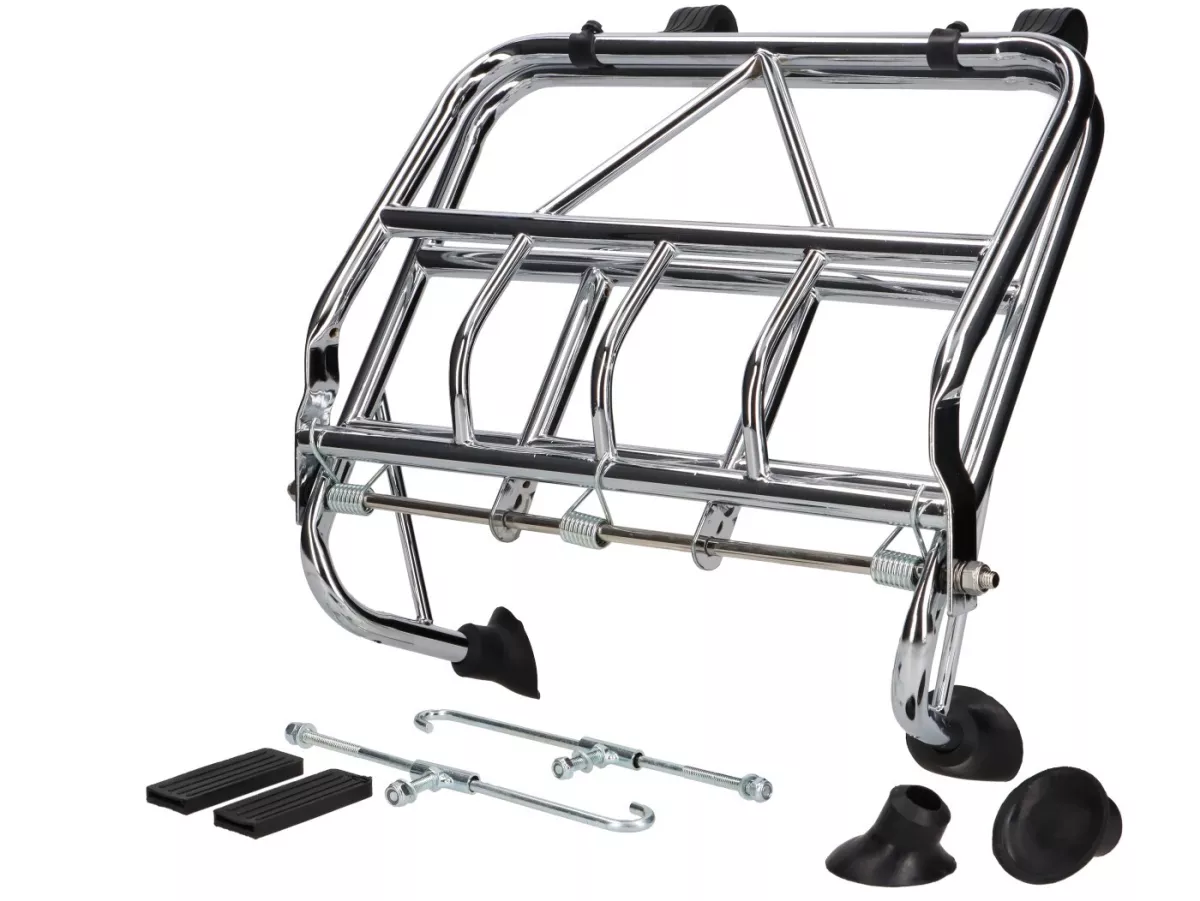 Portaequipajes delantero plegable -bgm PRO- Lambretta LI (Serie 2), TV 175 (Serie 2) - Cromo