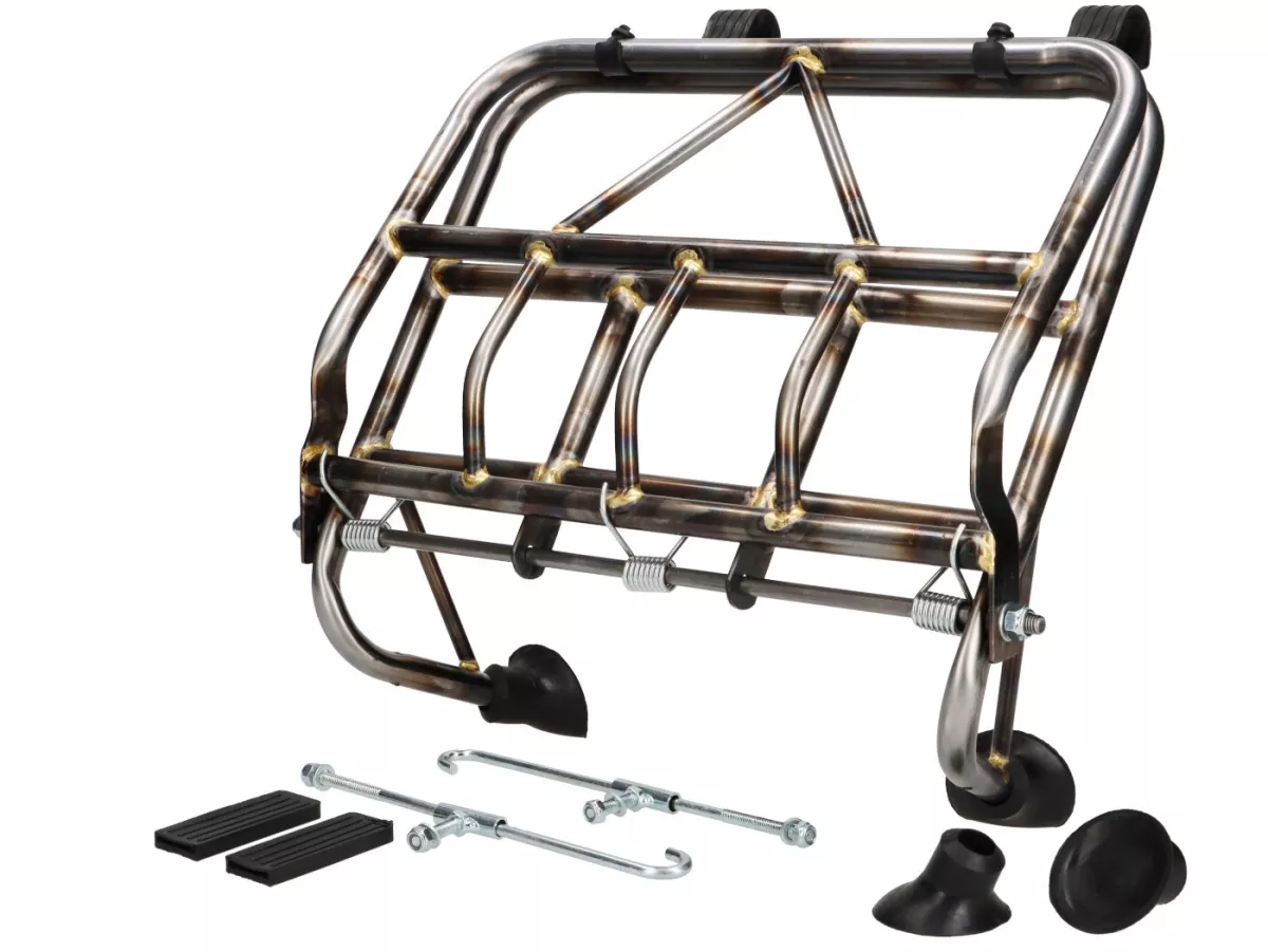Porte-bagages avant rabattable -BGM PRO- Lambretta LI (Serie 2), TV 175 (Serie 2) - bare metal