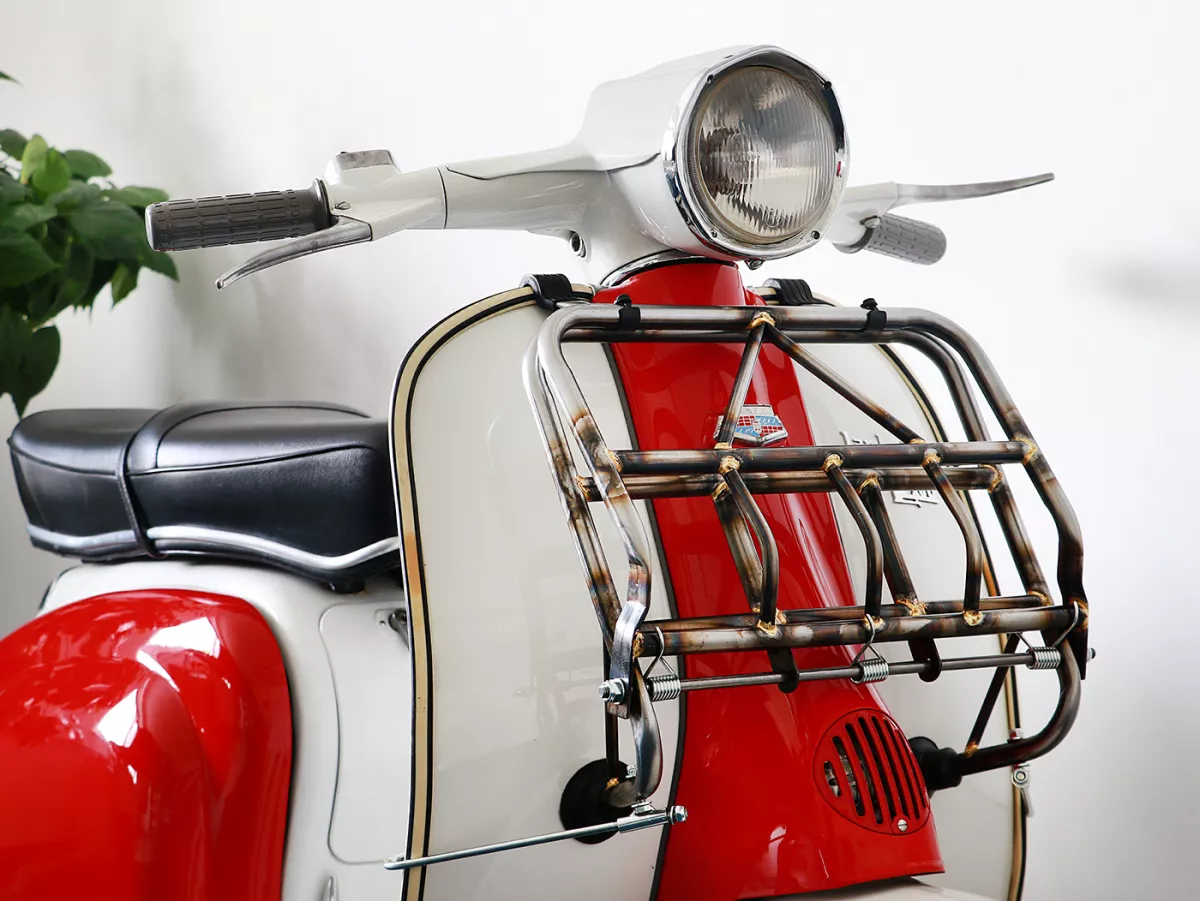 Porte-bagages avant rabattable -BGM PRO- Lambretta LI (Serie 2), TV 175 (Serie 2) - bare metal