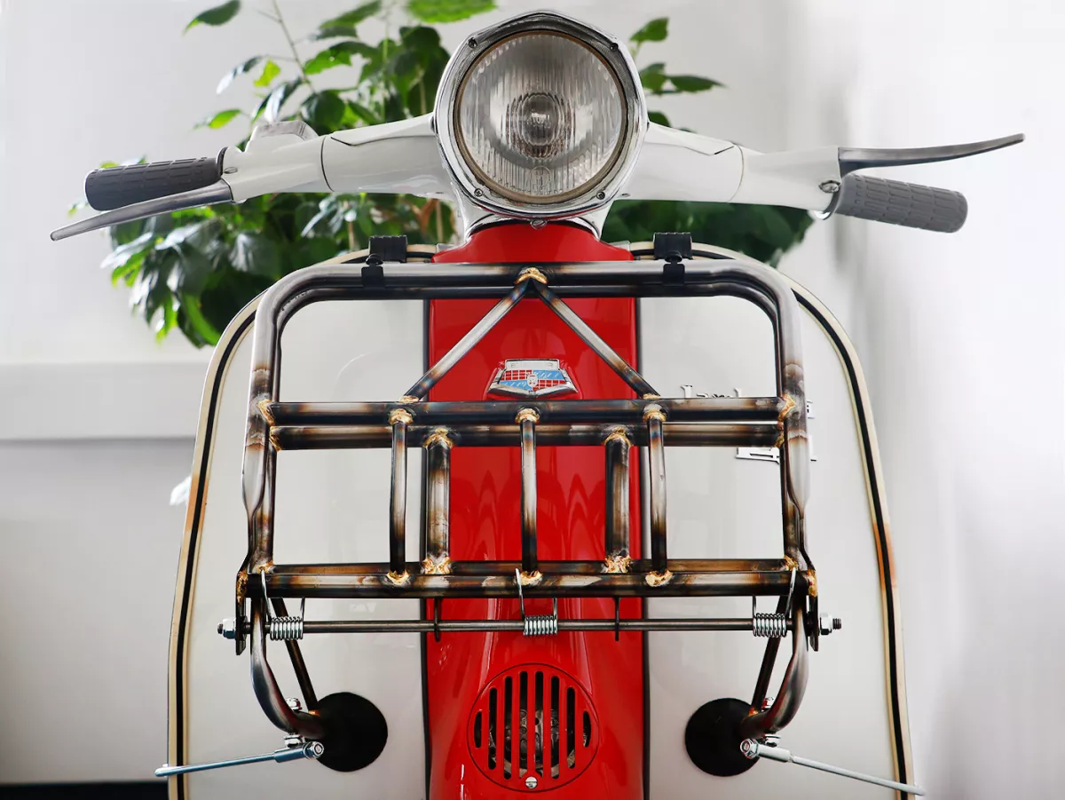 Porte-bagages avant rabattable -BGM PRO- Lambretta LI (Serie 2), TV 175 (Serie 2) - bare metal