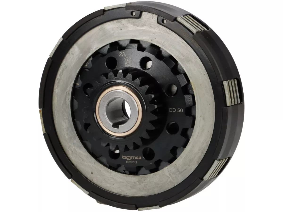 Clutch 23Z (62/63 )-BGM PRO Superstrong 2.0 Touring CR Ultralube - lining type Cosa2 (alloy 14mm/sintered)- 23 teeth for primary wheel BGM Pro 62/63Z (straight toothed) - Vespa PX, T5, Cosa, Sprint, Rally, GT/GTR, TS125, GL150, Super125 (VNC1 from Nr11001