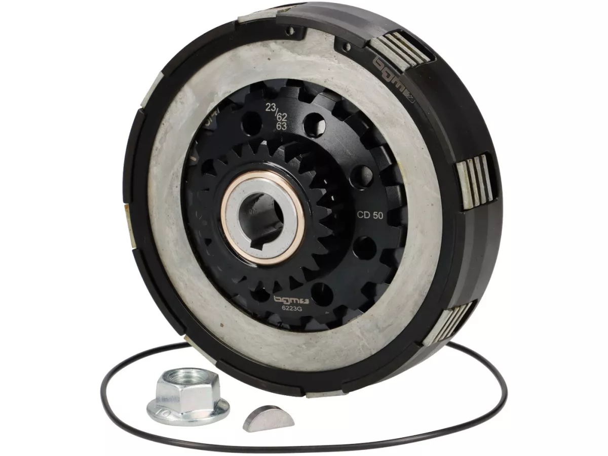 Clutch 23Z (62/63 )-BGM PRO Superstrong 2.0 Touring CR Ultralube - lining type Cosa2 (alloy 14mm/sintered)- 23 teeth for primary wheel BGM Pro 62/63Z (straight toothed) - Vespa PX, T5, Cosa, Sprint, Rally, GT/GTR, TS125, GL150, Super125 (VNC1 from Nr11001