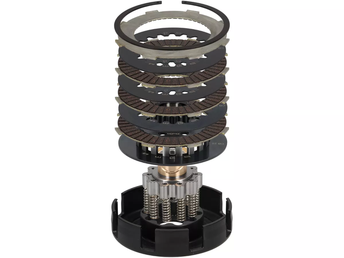 Clutch 23Z (62/63 )-BGM PRO Superstrong 2.0 Touring CR Ultralube - lining type Cosa2 (alloy 14mm/sintered)- 23 teeth for primary wheel BGM Pro 62/63Z (straight toothed) - Vespa PX, T5, Cosa, Sprint, Rally, GT/GTR, TS125, GL150, Super125 (VNC1 from Nr11001