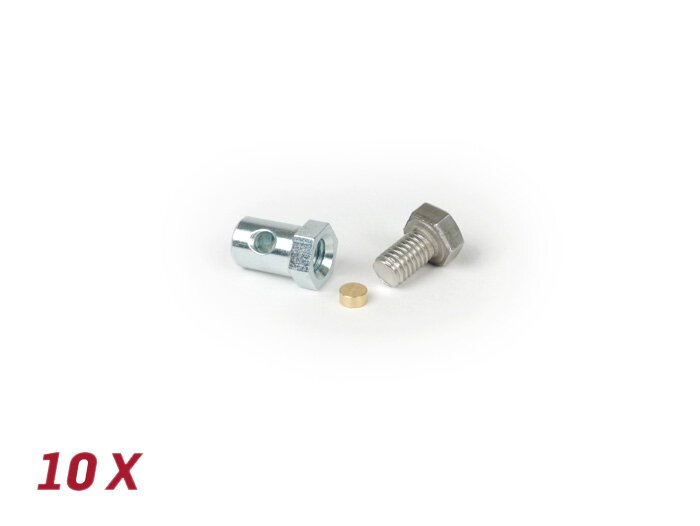 Jeu serre câble -BGM PRO- Ø=6.8x8mm- tous les modèles Vespa (pour câble d’embrayage/de vitesse au sélecteur de vitesse) - 10 unités