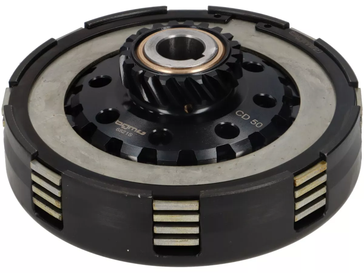 Clutch 21Z (67/68) -BGM PRO Superstrong 2.0 Touring CR Ultralube - lining type Cosa2 (alloy 14mm/sintered)- 21 teeth for primary wheel 67/68Z - Vespa PX80, PX125, PX150, T5 125cc, Cosa, Sprint150, Rally180, GT125/GTR125, TS125, GL150, Super125 (VNC1 from