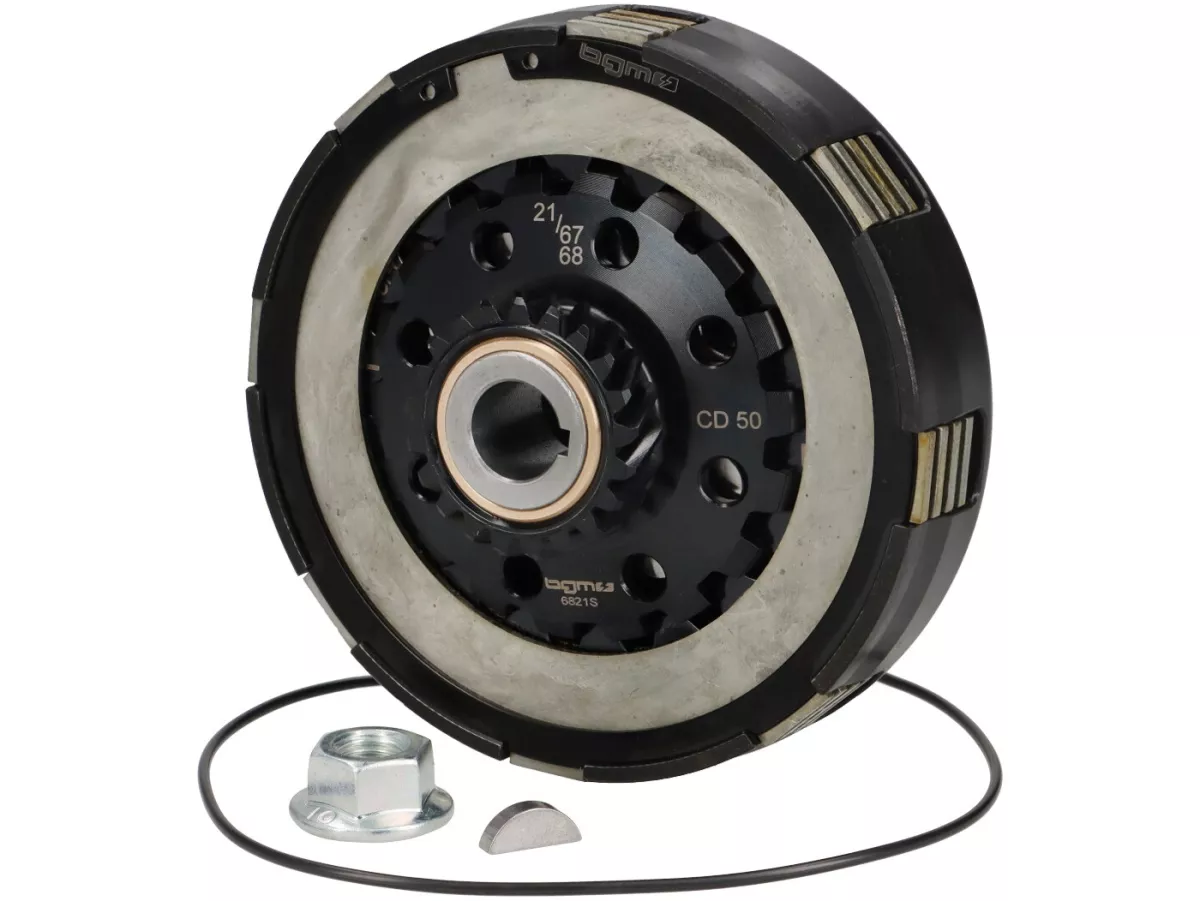 Clutch 21Z (67/68) -BGM PRO Superstrong 2.0 Touring CR Ultralube - lining type Cosa2 (alloy 14mm/sintered)- 21 teeth for primary wheel 67/68Z - Vespa PX80, PX125, PX150, T5 125cc, Cosa, Sprint150, Rally180, GT125/GTR125, TS125, GL150, Super125 (VNC1 from