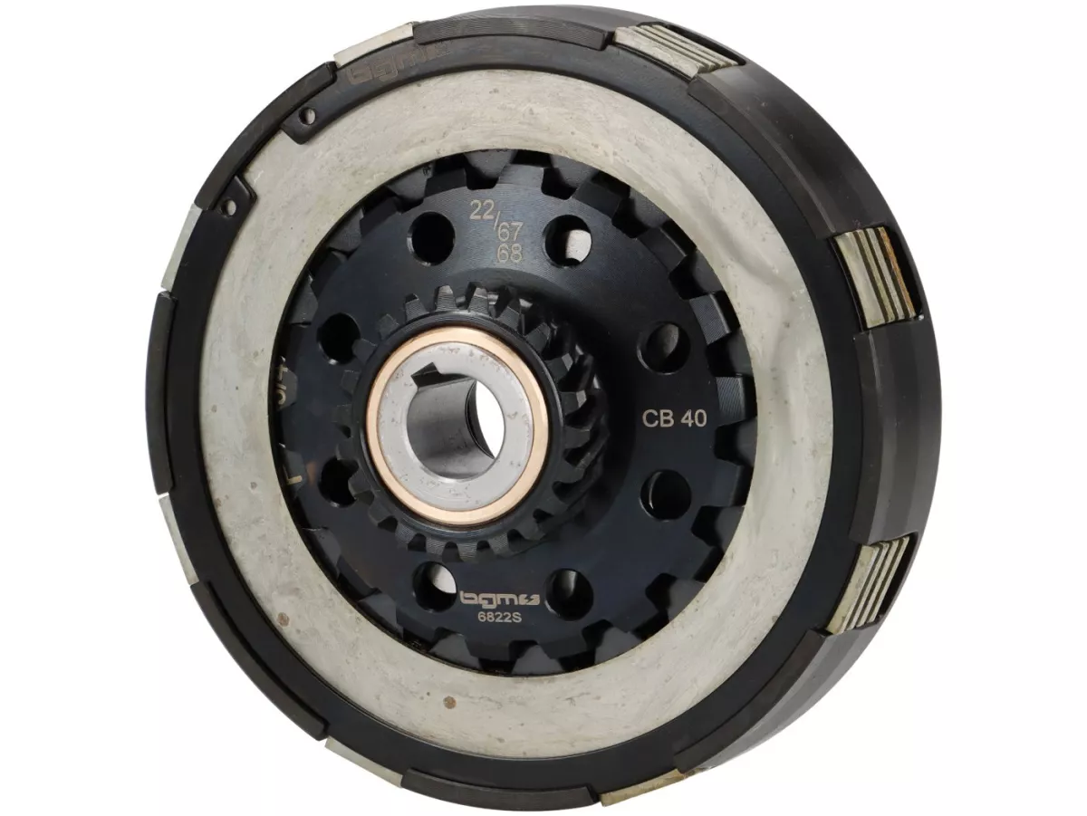 Clutch 22Z (67/68) -BGM PRO Superstrong 2.0 Touring CR Ultralube - lining type Cosa2 (alloy 14mm/sintered)- 22 teeth for primary wheel 67/68Z - Vespa PX80, PX125, PX150, T5 125cc, Cosa, Sprint150, Rally180, GT125/GTR125, TS125, GL150, Super125 (VNC1 from