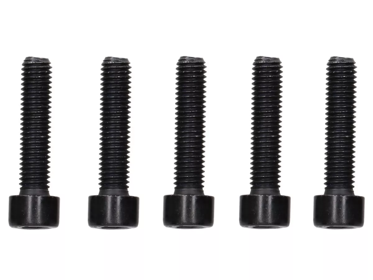 Allen screw kit (5 pcs) -DIN 912- M8 x 40 (8.8 stiffness) black coat - for wheel rim Vespa S, LX, GT, GTV, GTS 125-300, 946