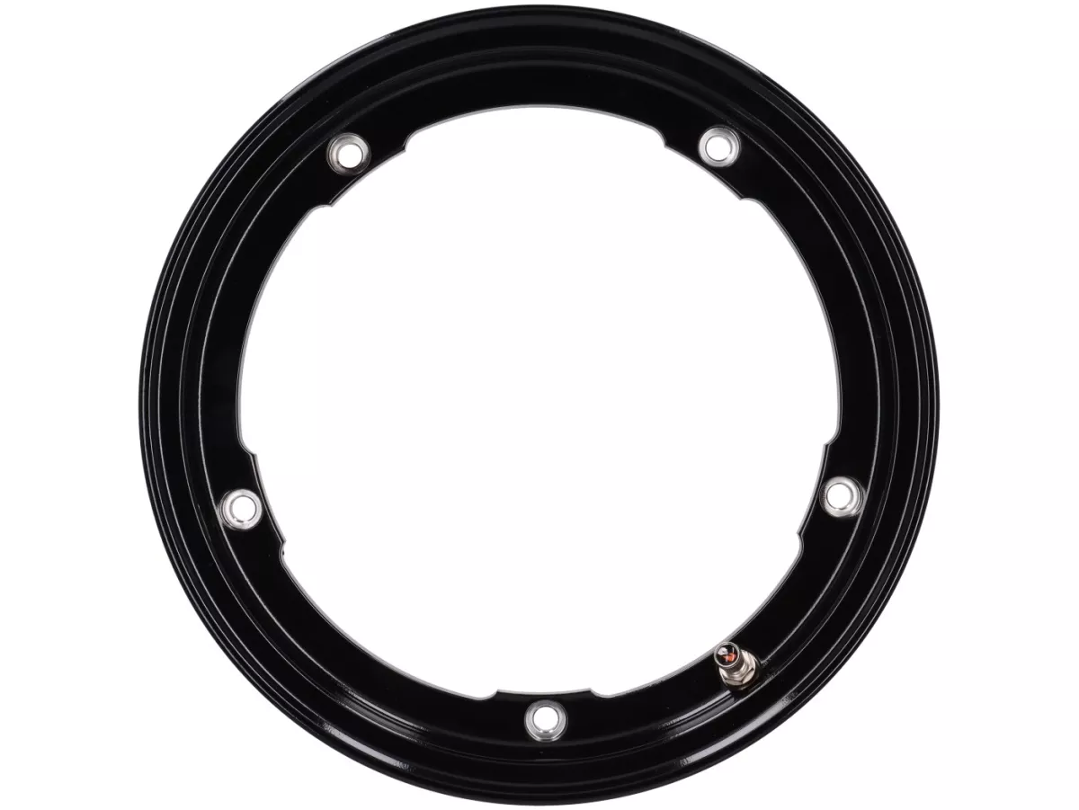 Felge -BGM Pro Superstrong tubeless 2.10-10 Zoll Aluminium- Vespa V50, 50N, Special, PV, ET3, PK50-125 (S/XL/XL2), PX, T5, Sprint, Rally, GT/GTR, LML Star, Deluxe, Stella - schwarz glänzend
