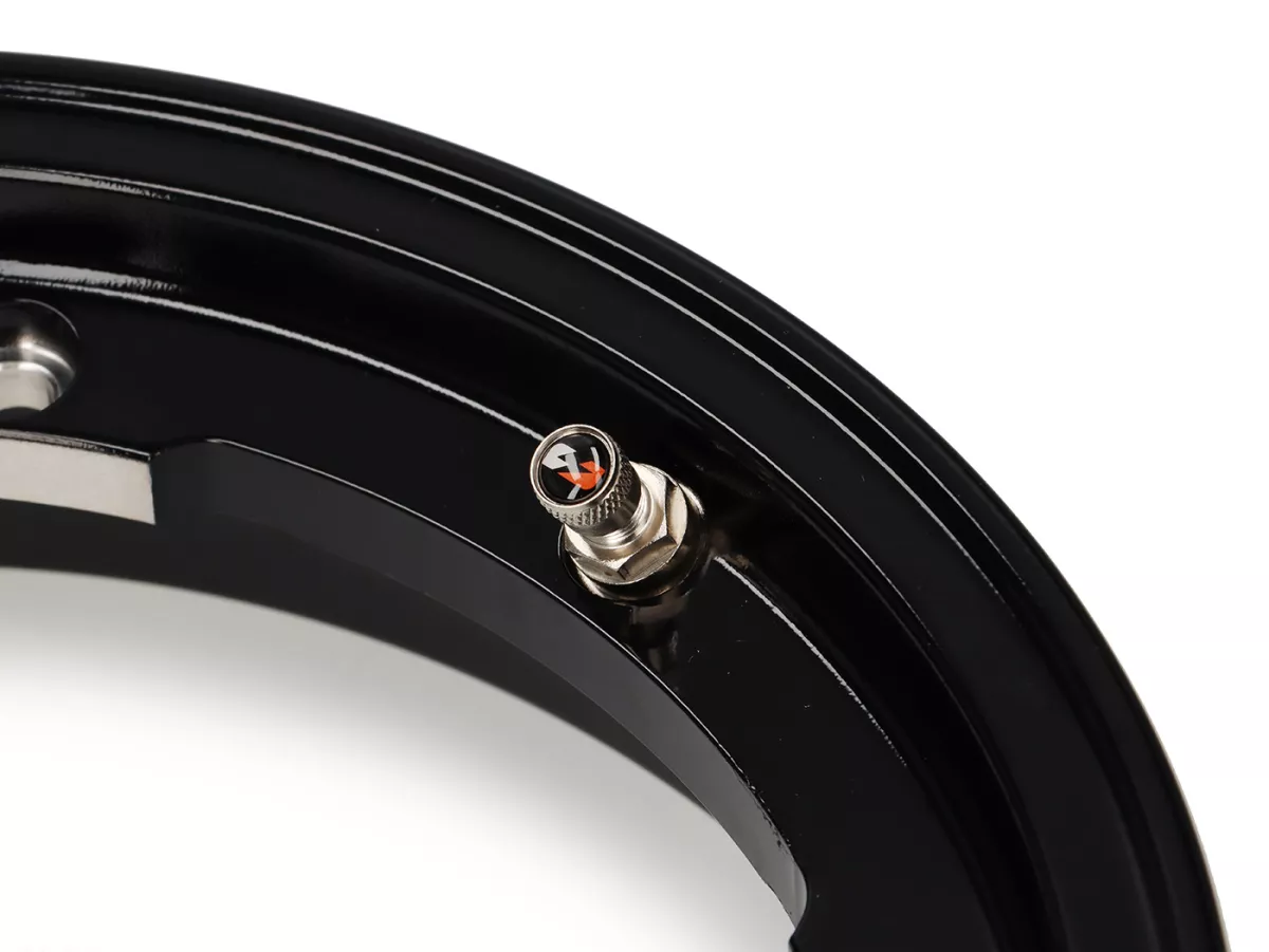Felge -BGM Pro Superstrong tubeless 2.10-10 Zoll Aluminium- Vespa V50, 50N, Special, PV, ET3, PK50-125 (S/XL/XL2), PX, T5, Sprint, Rally, GT/GTR, LML Star, Deluxe, Stella - schwarz glänzend