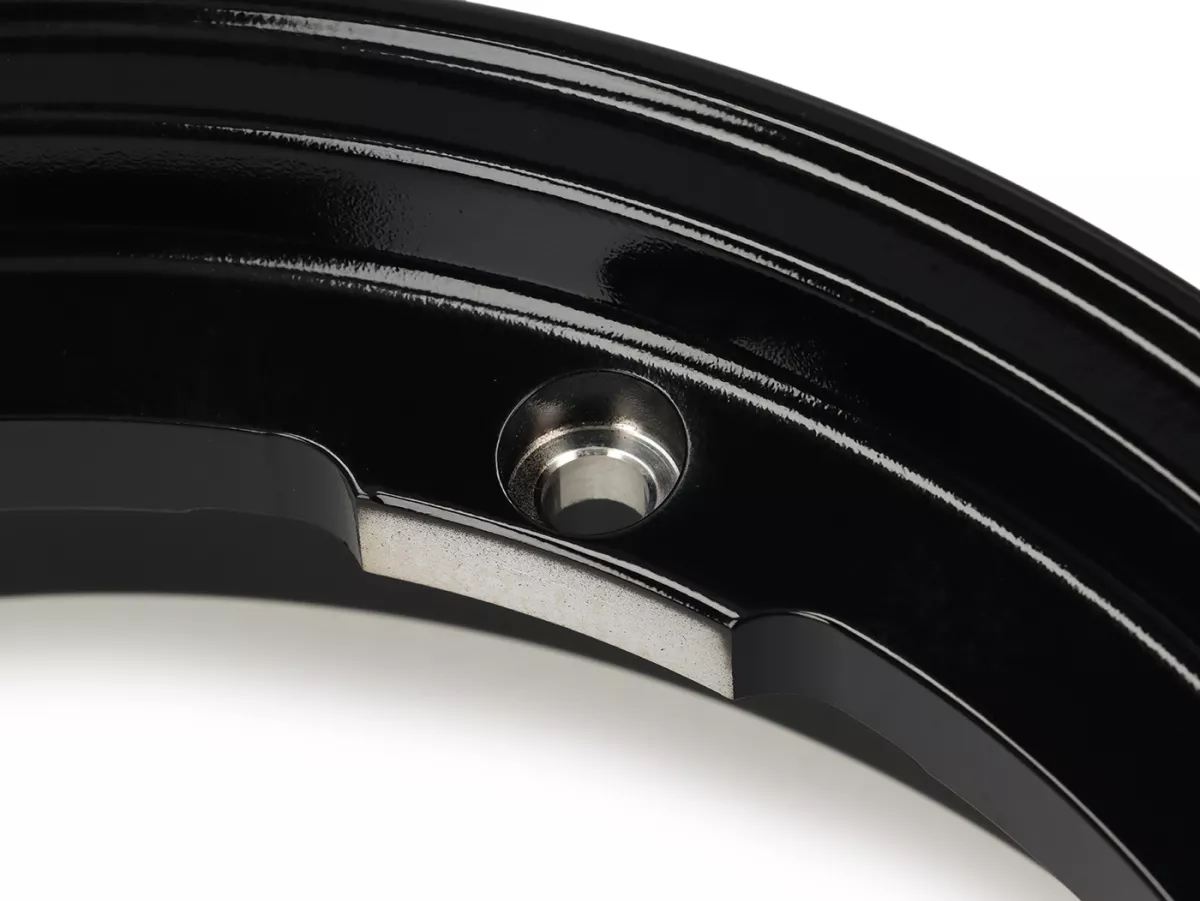 Felge -BGM Pro Superstrong tubeless 2.10-10 Zoll Aluminium- Vespa V50, 50N, Special, PV, ET3, PK50-125 (S/XL/XL2), PX, T5, Sprint, Rally, GT/GTR, LML Star, Deluxe, Stella - schwarz glänzend