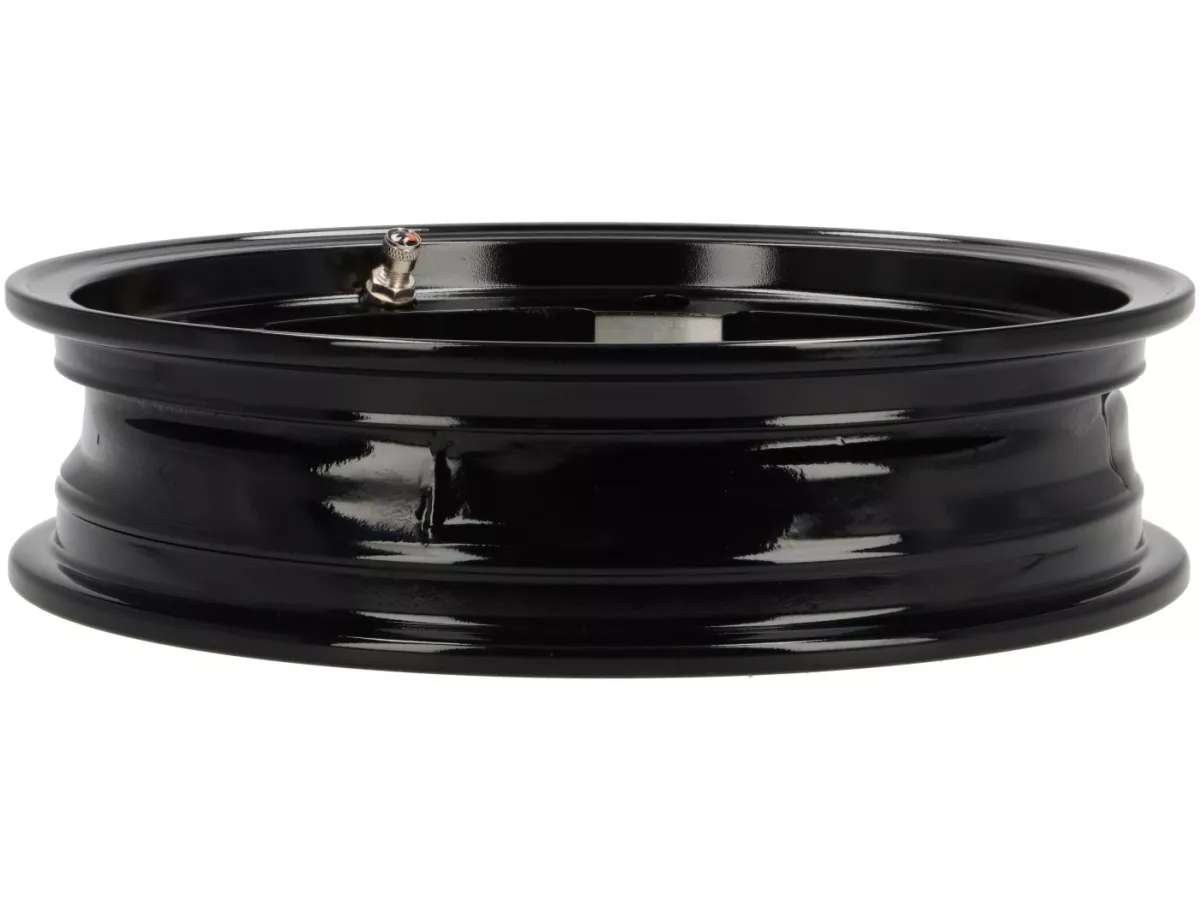 Felge -BGM Pro Superstrong tubeless 2.10-10 Zoll Aluminium- Vespa V50, 50N, Special, PV, ET3, PK50-125 (S/XL/XL2), PX, T5, Sprint, Rally, GT/GTR, LML Star, Deluxe, Stella - schwarz glänzend