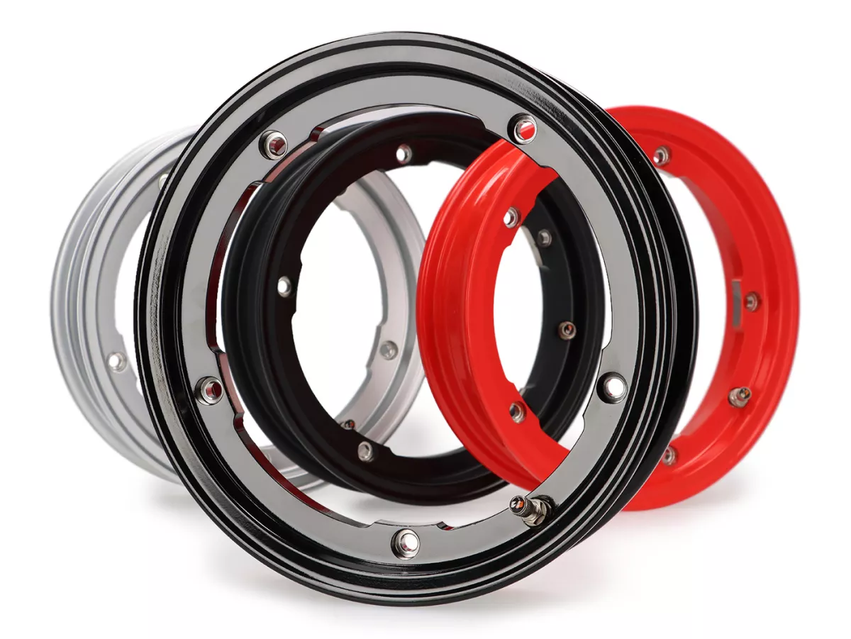 Felge -BGM Pro Superstrong tubeless 2.10-10 Zoll Aluminium- Vespa V50, 50N, Special, PV, ET3, PK50-125 (S/XL/XL2), PX, T5, Sprint, Rally, GT/GTR, LML Star, Deluxe, Stella - schwarz glänzend