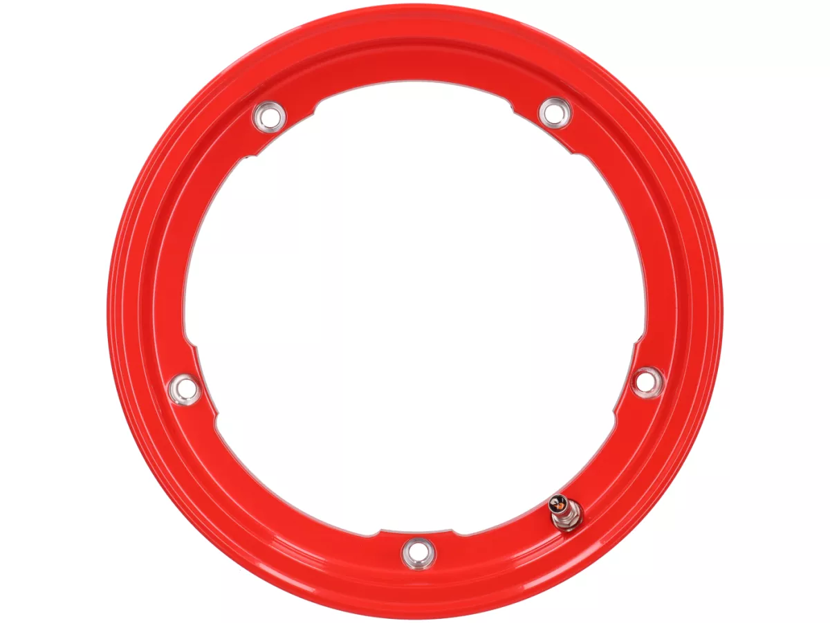 Rueda -BGM Pro Superstrong tubeless 2.10-10 pulgadas aluminio- Vespa V50, 50N, Special, PV, ET3, PK50-125 (S/XL/XL2), PX, T5, Sprint, Rally, GT/GTR, LML Star, Deluxe, Stella - roja