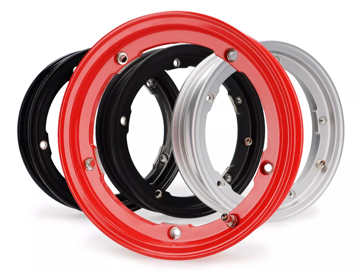 Rueda -BGM Pro Superstrong tubeless 2.10-10 pulgadas aluminio- Vespa V50, 50N, Special, PV, ET3, PK50-125 (S/XL/XL2), PX, T5, Sprint, Rally, GT/GTR, LML Star, Deluxe, Stella - roja