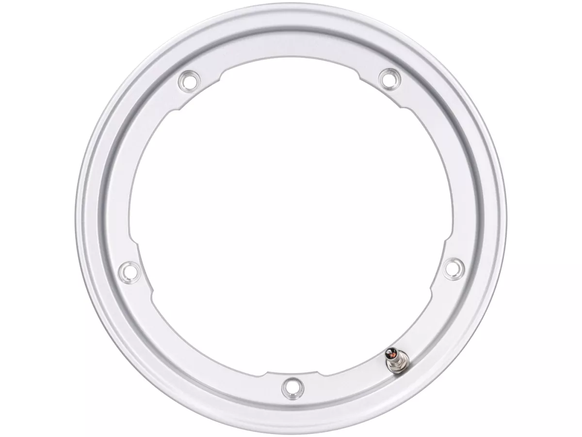 Roda -BGM Pro Superstrong tubeless 2.10-10 inci aluminium- Vespa V50, 50N, Special, PV, ET3, PK50-125 (S/XL/XL2), PX, T5, Sprint, Rally, GT/GTR, LML Star, Deluxe, Stella - Silver